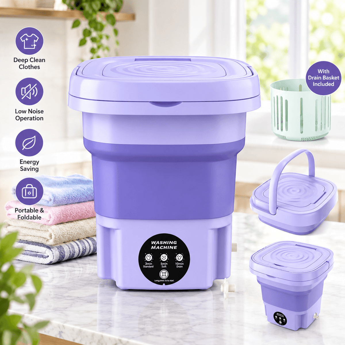 Folding Portable Washing Machine