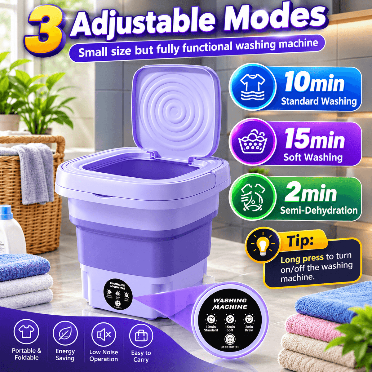 Folding Portable Washing Machine