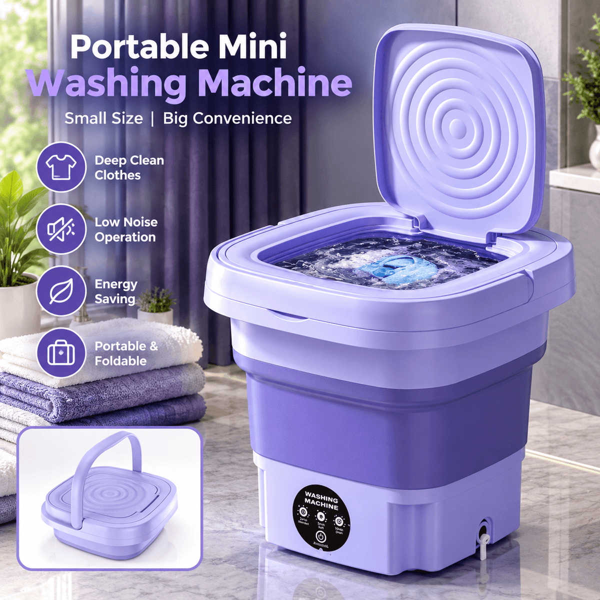 Folding Portable Washing Machine