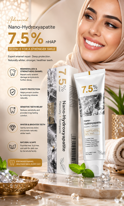 7.5% Nano Hydroxyapatite Fluoride Toothpaste for Teeth Whitening