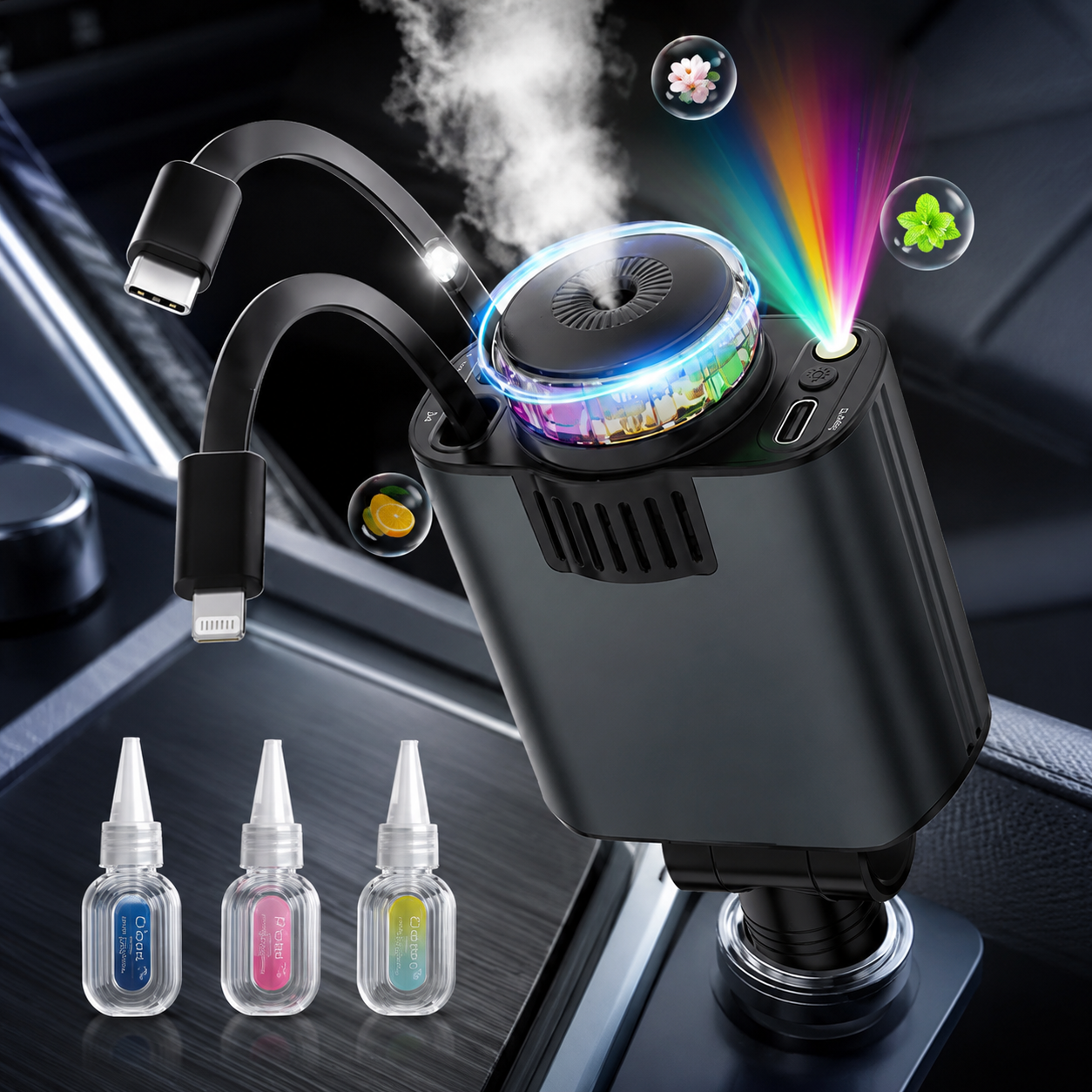 5-in-1 Car Charger with Star light