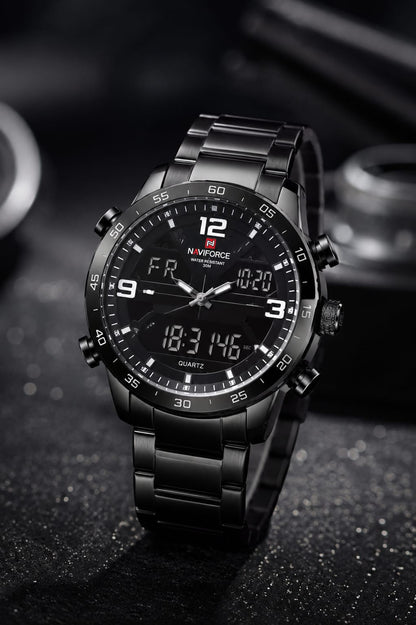 CASIO ANALOGUE DIGITAL MENS STAINLESS STEEL